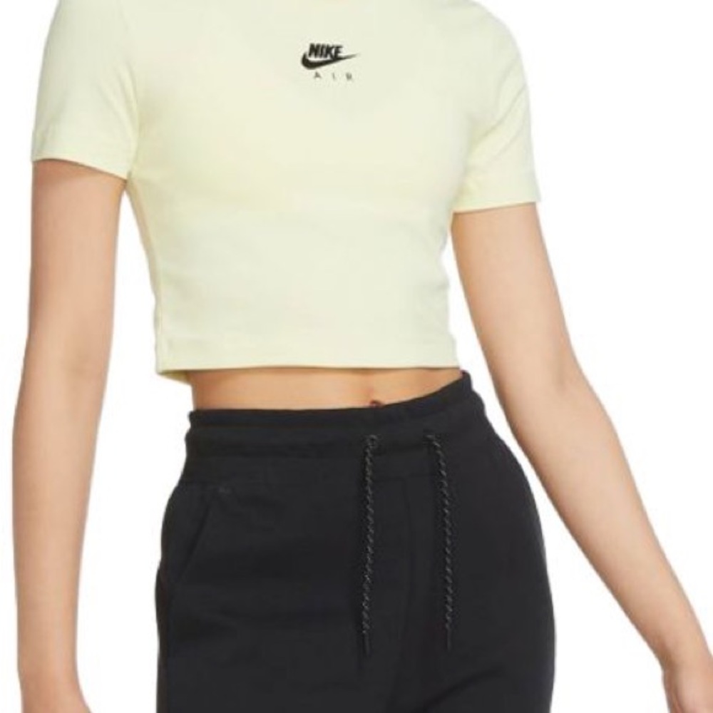 Yellow Nike Women's Crop Top Size: Large